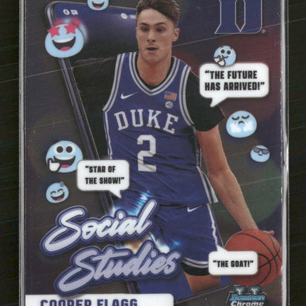 2024-25 Bowman University Chrome Social Studies Cooper Flagg #SS-1