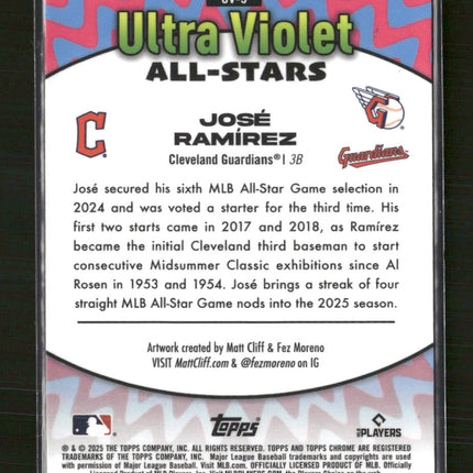 2025 Topps Chrome Ultra Violet All-Stars José Ramírez #UV-9