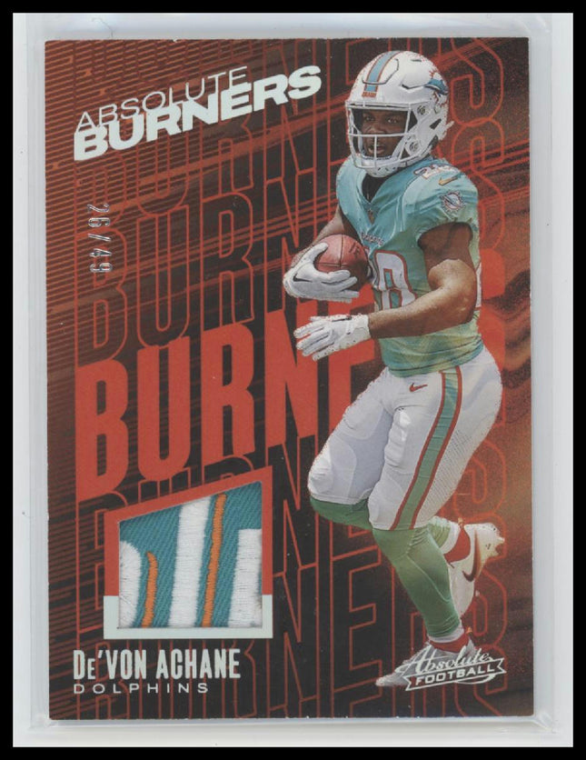 2023 Panini Absolute Absolute Burners De'Von Achane /49  #AB-7