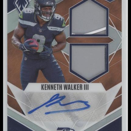 2022 Panini Rookie Auto Dual Jersey Orange Kenneth Walker III #/125 Auto #RAD-KW