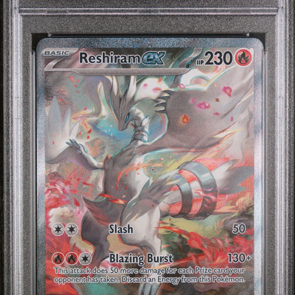 2025 Pokemon White Flare Special Illustration Rare Reshiram Ex 9 PSA #166