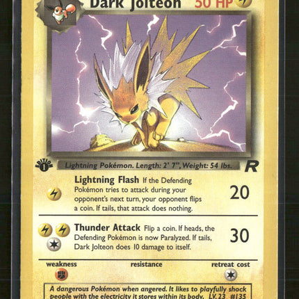 Team Rocket Dark Jolteon 1st Edition #38/82