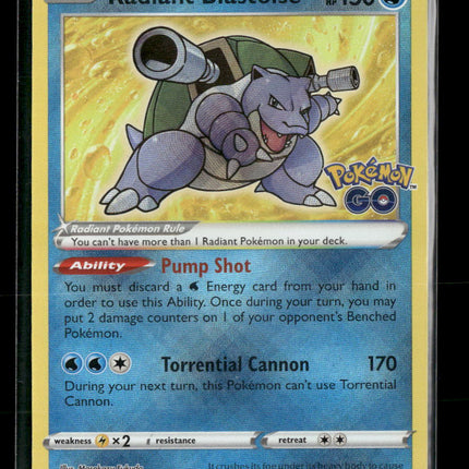 Pokemon GO Radiant Blastoise #018/078