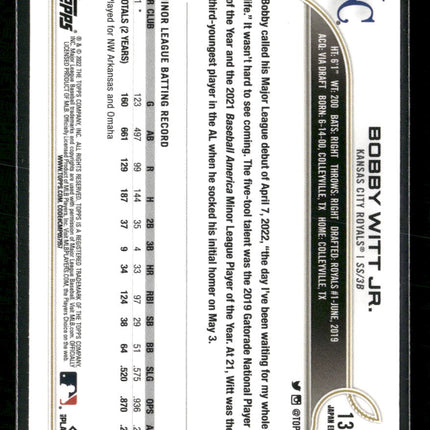 2022 Topps Japan Edition Bobby Witt Jr. Rookie #130