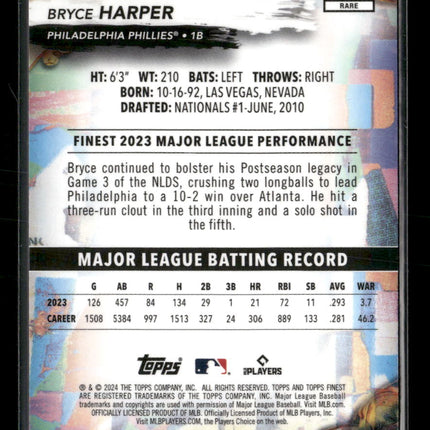 2024 Finest Green Refractors Bryce Harper #/25 #285