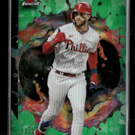 2024 Finest Green Refractors Bryce Harper #/25 #285