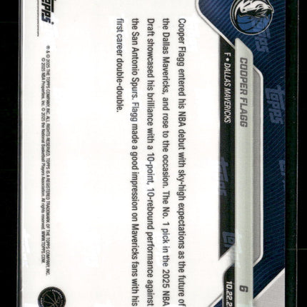 2025-26 Topps Now Cooper Flagg #6