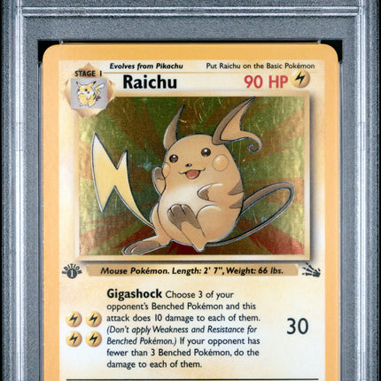 1999 Pokemon Fossil 1st Edition Raichu-Holo 6 PSA #14