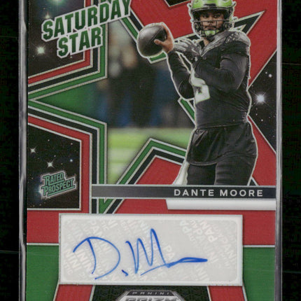 2025 Panini Draft Picks Saturday Stars Auto Red Dante Moore #/399 Auto #SSS-DMO