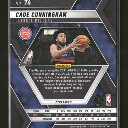 2024-25 Panini Mosaic Genesis Mosaic Cade Cunningham #74