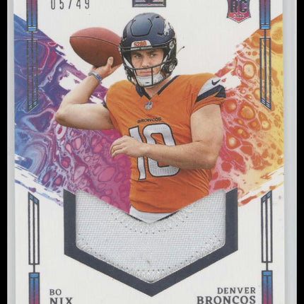 2024 Panini Impeccable Extravagance Patches Bo Nix #/49 #EP-BNX