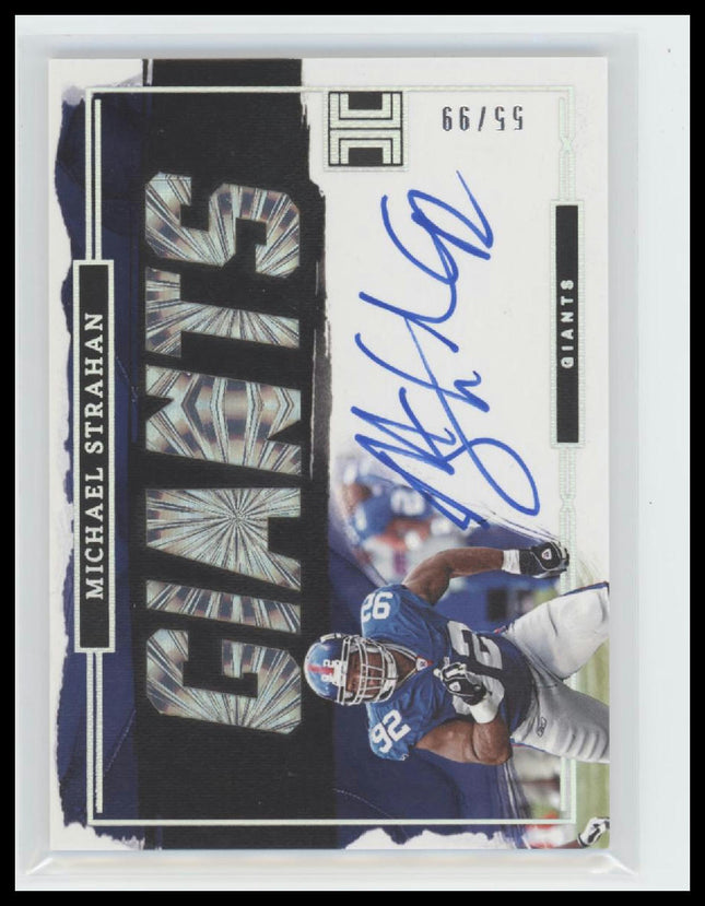 2023 Panini Impeccable Logo Autographs Michael Strahan #/99 Auto #ILMS