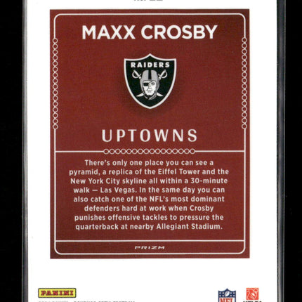 2024 Donruss Optic Uptowns Maxx Crosby #22