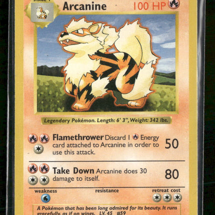 Base Set (Shadowless) Arcanine #023/102
