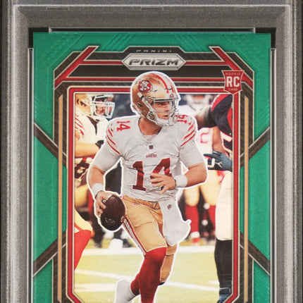 2022 Panini Prizm Green Prizm Brock Purdy 10 PSA #353