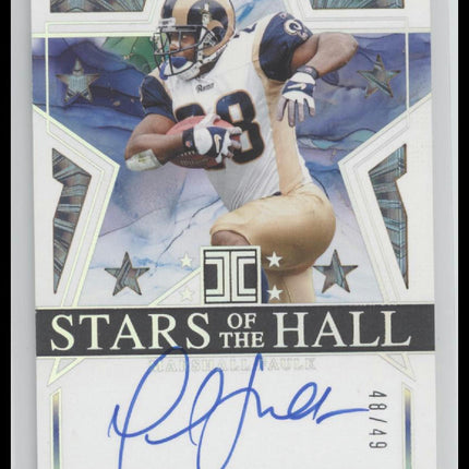2024 Panini Impeccable Stars of the Hall Auto Marshall Faulk #/49 #SHA-MFK