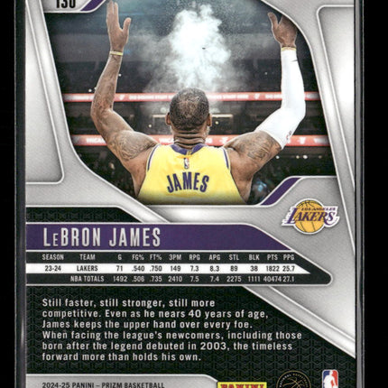 2024-25 Panini Prizm Prizms Pink Ice LeBron James #130