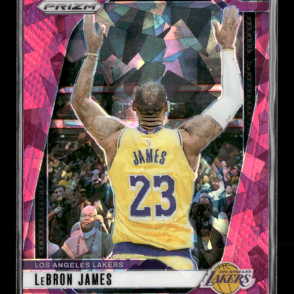 2024-25 Panini Prizm Prizms Pink Ice LeBron James #130