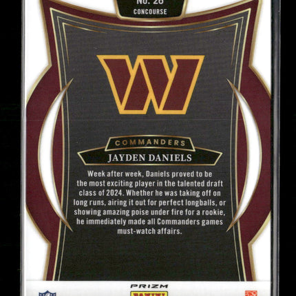 2024 Panini Select Red & Yellow Prizm Shock Jayden Daniels Rookie #26