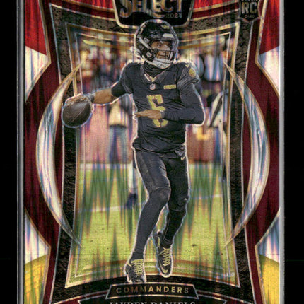 2024 Panini Select Red & Yellow Prizm Shock Jayden Daniels Rookie #26