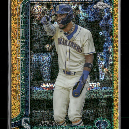 2025 Topps Chrome Gold Speckle Refractors Julio Rodríguez #/50 #261