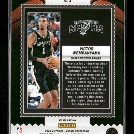 2023-24 Panini Mosaic Jam Masters Mosaic Victor Wembanyama #3