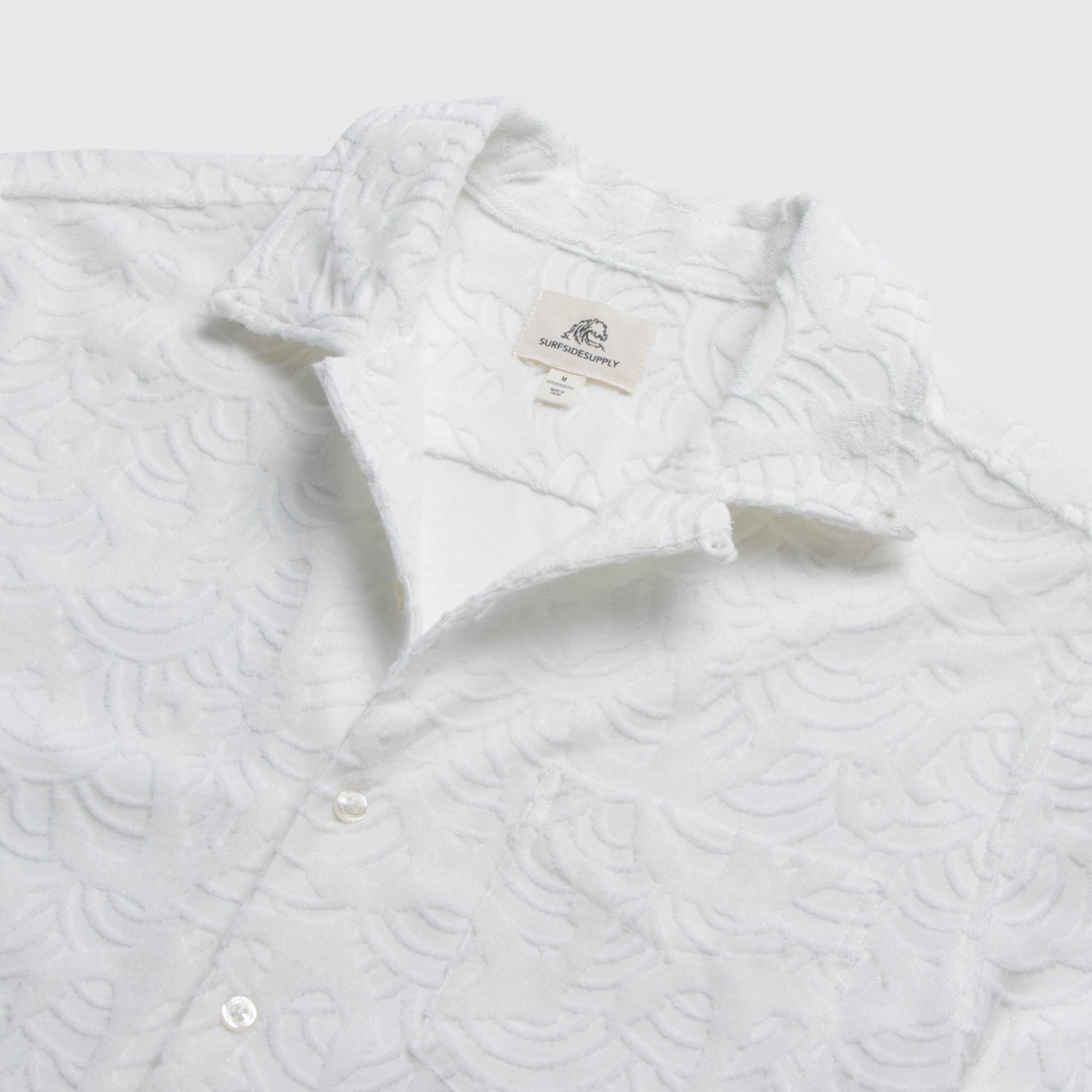 Mariner Terry Camp Collar Shirt - Brilliant White