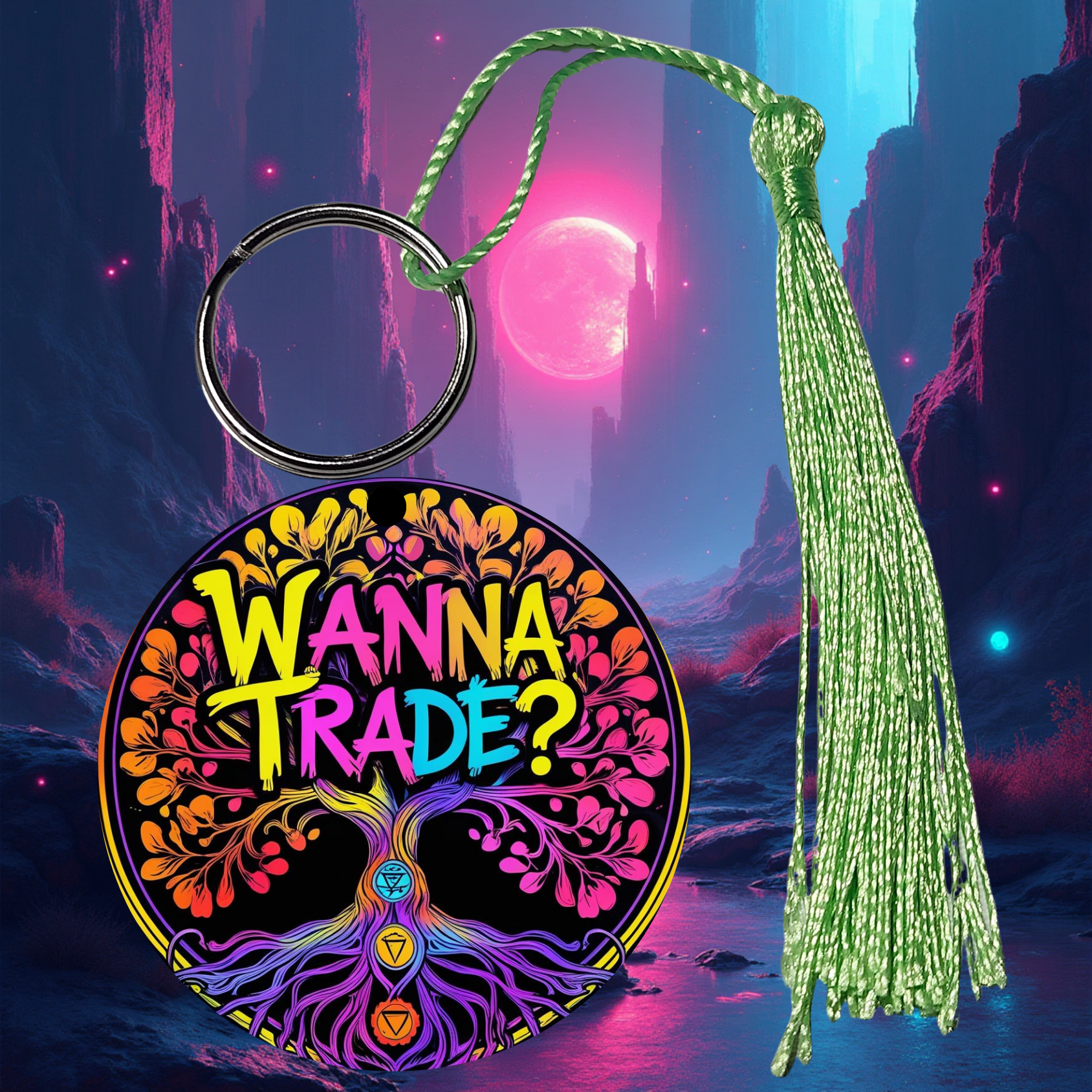 PLURR Aluminum Keychain for Raves and Festivals