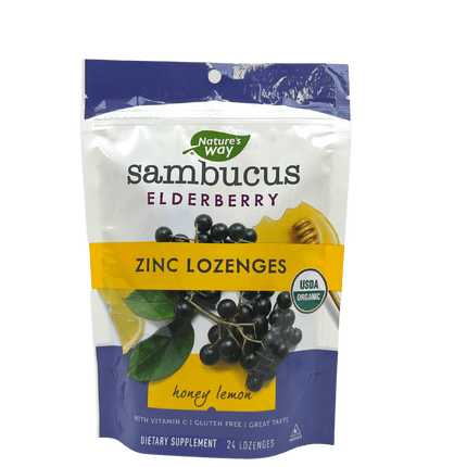 Elderberry Zinc Lozenges Honey Lemon