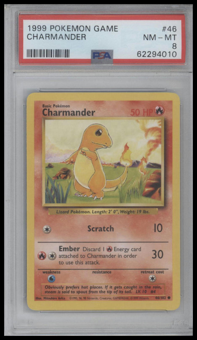 1999 Pokemon Game Charmander 8 PSA #46