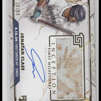 2024 Topps Inception First Milestones Auto Relics Jonatan Clase #/99 #FMAR-JC