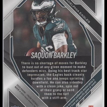 2025 Panini Prizm Premier Jerseys Saquon Barkley #PJY-SBY