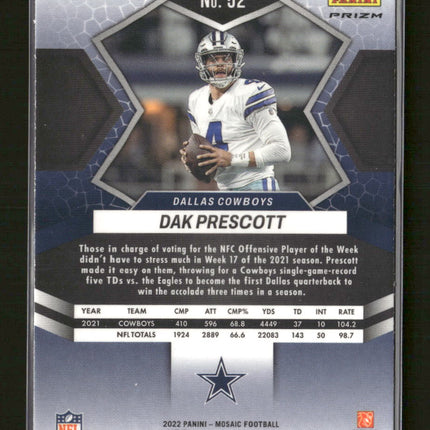 2022 Panini Mosaic Mosaic Genesis Dak Prescott #52