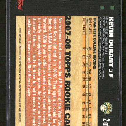 2007-08 Topps Rookie Set Kevin Durant #2