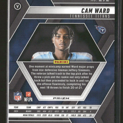 2025 Panini Mosaic Mosaic Reactive Yellow Cam Ward Rookie #272