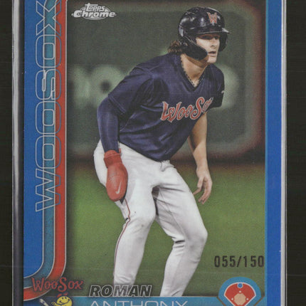 2025 Topps Pro Debut Base Autographs Blue Roman Anthony #/150 Auto #PD-12