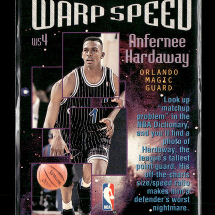 1995-96 Stadium Club Warp Speed Anfernee Hardaway #WS4