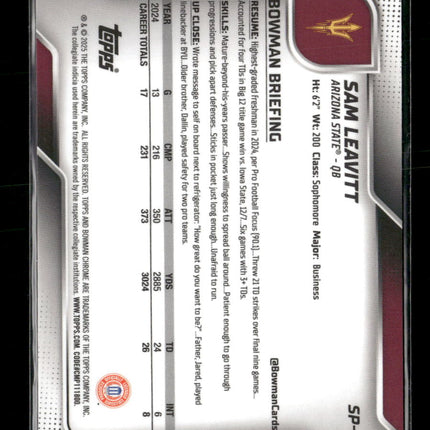 2025 Bowman University Chrome Image Variations Sam Leavitt #SP-17