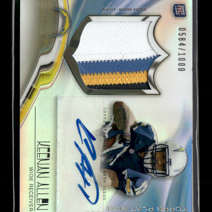 2013 Topps Platinum Rookie Patch/Auto Refractors Keenan Allen #/1000 #ARP-KA