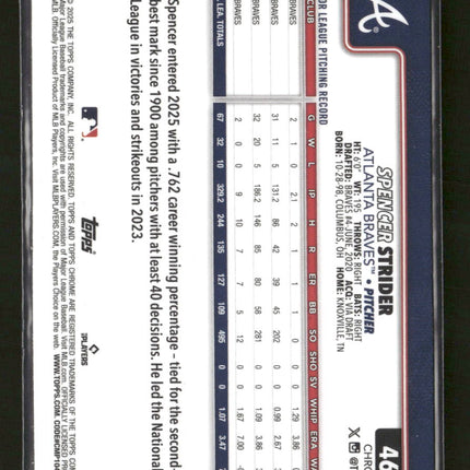 2025 Topps Chrome Lightboard Logo Spencer Strider #46