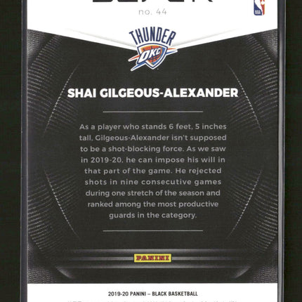 2019-20 Panini Black Shai Gilgeous-Alexander #/149 #44