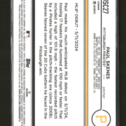 2024 Topps Chrome Update X-Fractors Paul Skenes #USC27