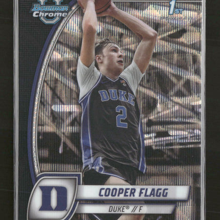 2024-25 Bowman University Chrome Black Wave Refractor Cooper Flagg #16