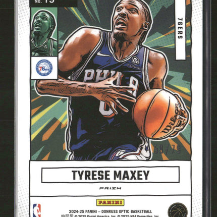 2024-25 Donruss Optic Net Marvels Pink Veloity Tyrese Maxey #19