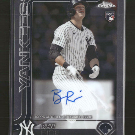 2025 Topps Chrome Rookie Autographs Ben Rice Auto #RA-BR
