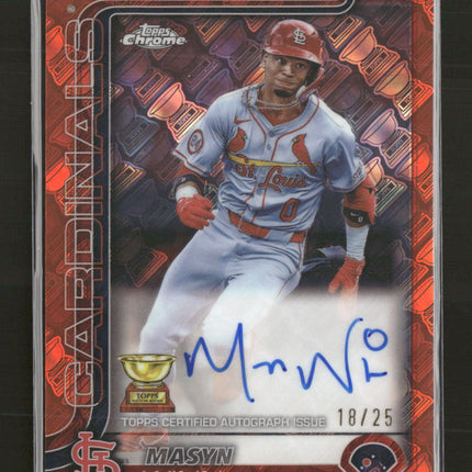 2025 Topps Chrome Auto Rookie Orange Cup Refractor Masyn Winn #/25 #CUP-MW