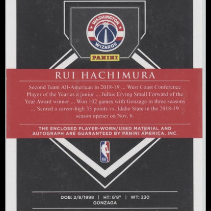 2019-20 Panini Impeccable Rui Hachimura Rookie #/99 Auto #175