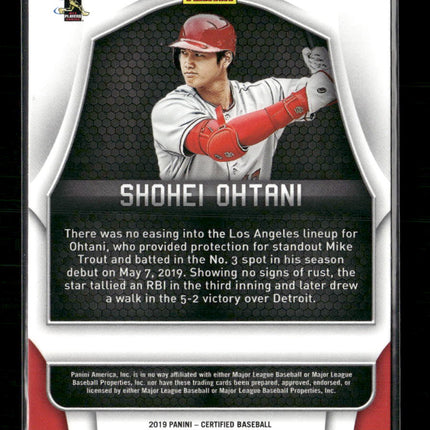 2019 Panini Chronicles Certified Shohei Ohtani #5
