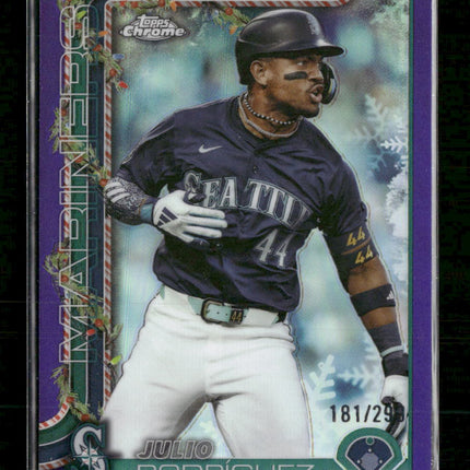 2025 Topps Holiday Purple #/299 Julio Rodríguez #H186
