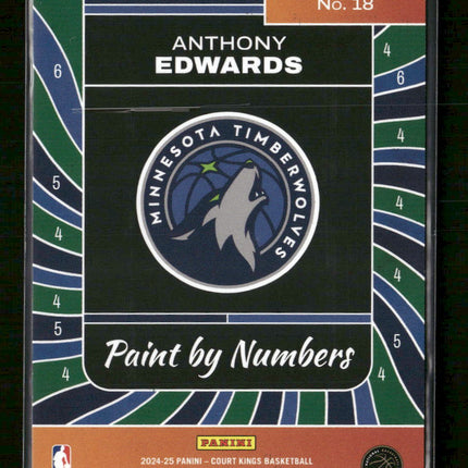 2024-25 Panini Court Kings Paint by Number Anthony Edwards #18